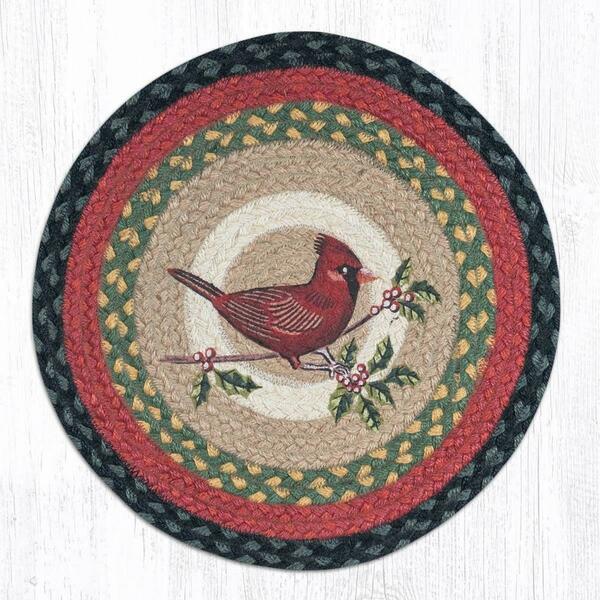 Capitol Importing Co 15.5 x 15.5 in. Jute Round Cardinal Chair Pad 49-CH238C